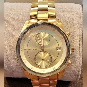 Michael Kors Gold Tone Dial Gold Tone Chronograph Women's Watch